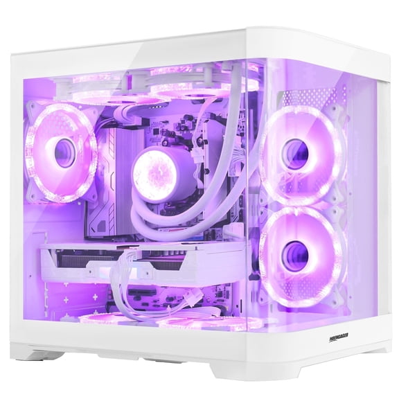 Hoengager RTX 5070 12GB Gaming PC AMD Ryzen 7 9700X 8-Core 3.8 GHz, 32GB DDR5 RAM, 1TB PCIe SSD, AIO Luqid Cooler and RGB Fan, Windows 11 Prebuilt PC