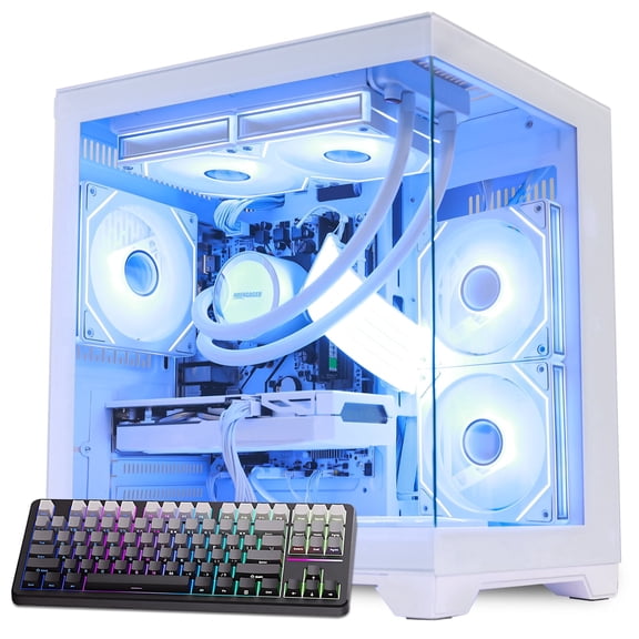 Hoengager RTX 5070 12GB Gaming PC Desktop - AMD Ryzen 7 5700X 3.4 GHz, 32GB DDR4 RAM, 1TB PCIe SSD, WiFi + BT, Windows 11 RGB Prebuilt Computer