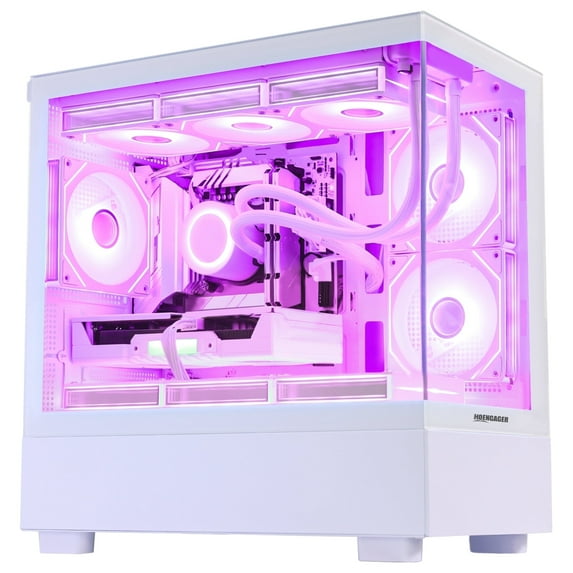 Hoengager Sunshine RTX 5070 12GB Gaming PC Desktop Intel Core i5-12600KF 32GB DDR5 RAM 1TB PCIe and 1TB SATA SSD Windows 11 -RGB Prebuilt Computer