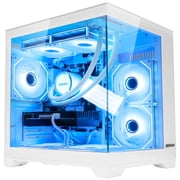 Hoengager Gaming PC - AMD Ryzen 7 5700X 3.4 GHz, Intel Arc B580 12GB, 32GB DDR4 RAM, 3TB SSD, Software-controlled ARGB, Windows 11 -RGB Prebuilt PC