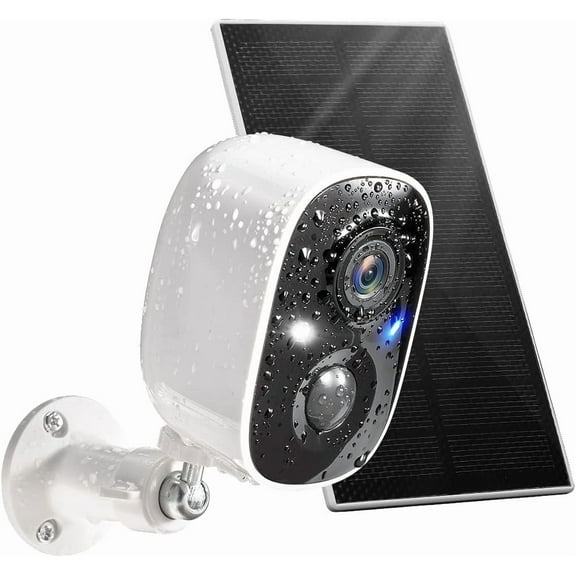 Solar Security Cameras Wireless Outdoor with Solar Panel, Battery Powered 1080p WiFi Night Vision Motion Detect 2-Way Talk IP65 Alarm Cloud/SD Storage