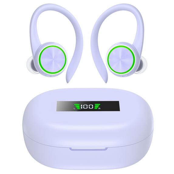 Wireless Earbuds Bluetooth 5.3 Headphones 90 Hrs Playtime Earbuds with Wireless Charging Case Over-Ear Sports Earphones Waterproof Deep Bass Headset