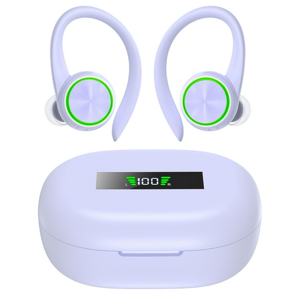 Wireless Earbuds Bluetooth 5.3 Headphones 90 Hrs Playtime Earbuds with Wireless Charging Case Over-Ear Sports Earphones Waterproof Deep Bass Headset
