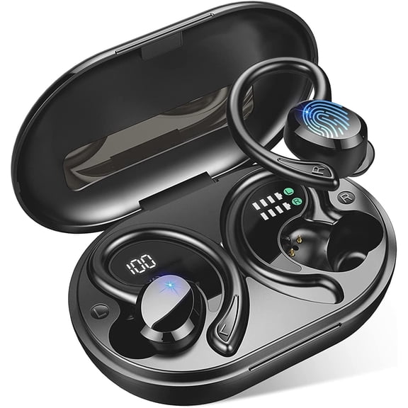 Wireless Earbuds BT5.3 IP7 48H LED Digital Display Earhook Bass for Men Women
