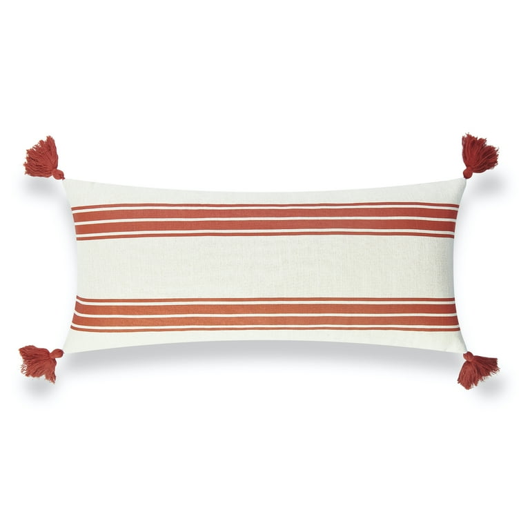 Hofdeco Coastal Indoor Outdoor Long Lumbar Pillow Cover ONLY for