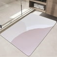 thumbnail image 1 of HofferRuffer Bath Rug, 24”x16” Pink Floor Mat, Rubber Non Slip Rug Fit Under Door Super Absorbent, 1 of 5