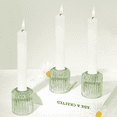 HofferRuffer Set of 3 Taper Candle Holders, 2*2.4 inch Glass Tealight ...