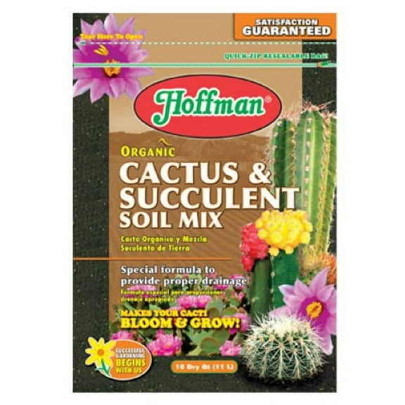 Hoffman 10410 10 Quart Bag of Organic Cactus & Succulent Potting Planting Soil Mix - Quantity of 4