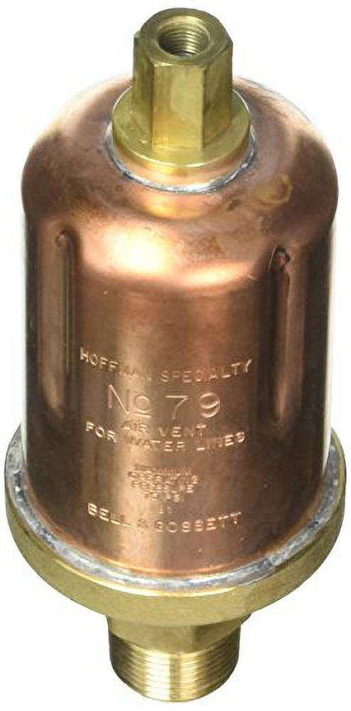 Hoffman Specialty Model 79 3/4" Male x 1/2" Female NPT Water Main Vent Valve for Hydronic Heating and Cooling Applications - 401488