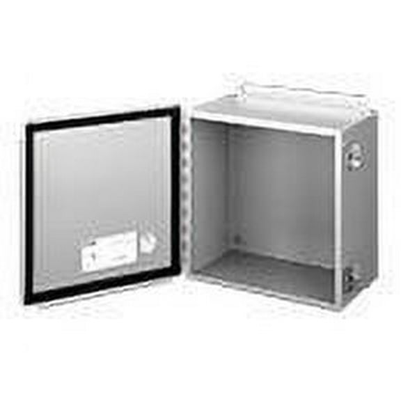 Hoffman A16148CH J Box, NEMA 12, Hinged Cover, Steel, 16.00"x14.00"x8.00", Gray