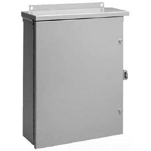 Hoffman A20R166HCR NEMA 3R Enclosure, Hinge Cover, Galvanized, Paint Finish, 20" x 16" x 6"