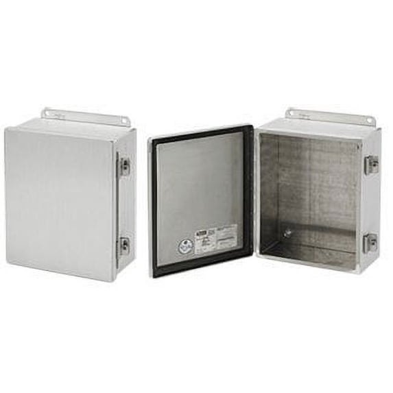 Hoffman A606CHAL J Box, NEMA 12, Hinged Cover, Aluminum, 6.00" x 6.00" x 4.00"