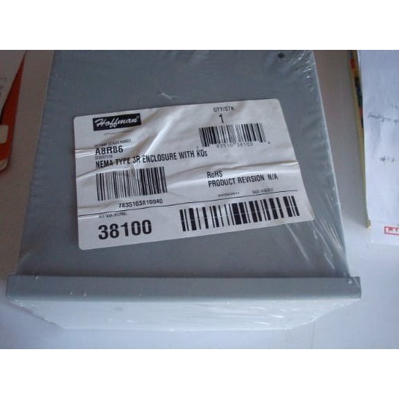 Hoffman A6R64 NEMA 3R Enclosure, Screw Cover, Galvanized, Paint Finish, 6" x 4" x 4"