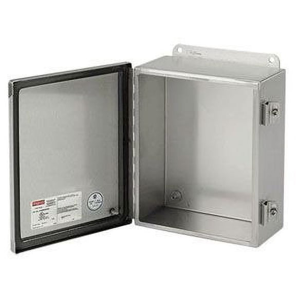 Hoffman A8064CHNFSS NEMA4X SS JIC BOX J BOX, TYPE 4X HINGED COVER 8.00X6.00X4.00 SS TYPE 304