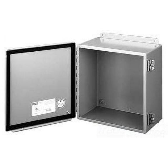 Hoffman A806CH J Box, NEMA 12, Hinged Cover, Steel, 8.00" x 6.00" x 3.50", Gray
