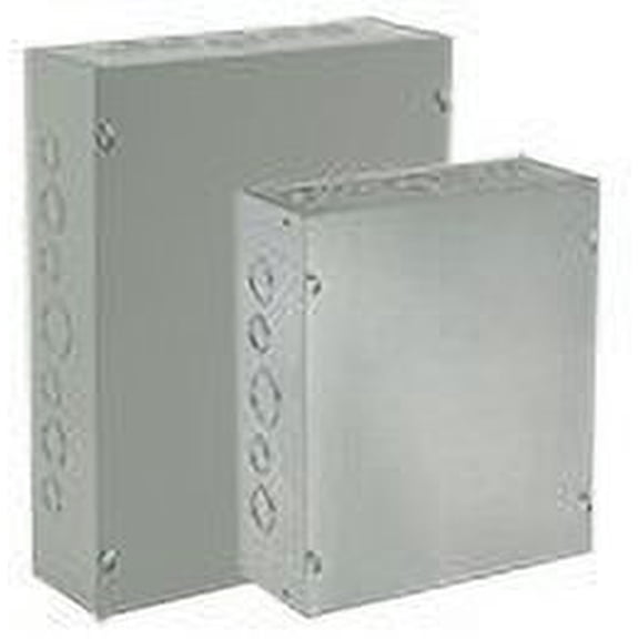 Hoffman ASE10X10X6NK Pull Box, Screw Cover, Steel, 10" x 10" x 6", Gray