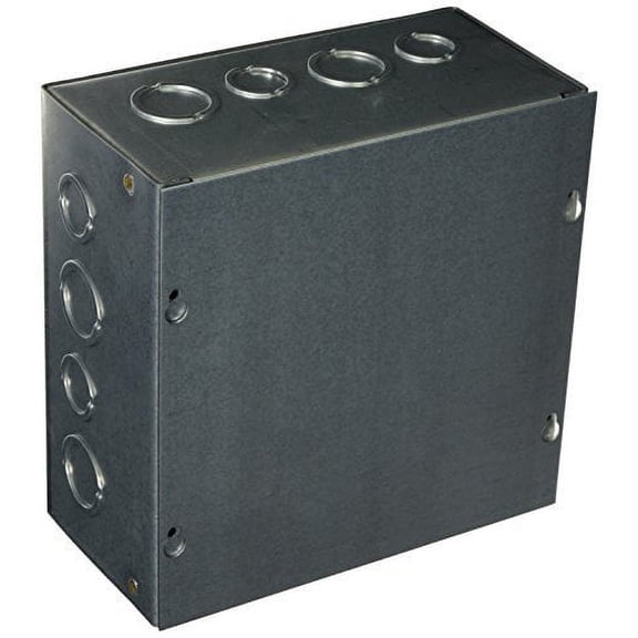 Hoffman ASG8X8X4 Pull Box, Screw Cover with Knockouts, Galvanized, 8" x 8" x 4"