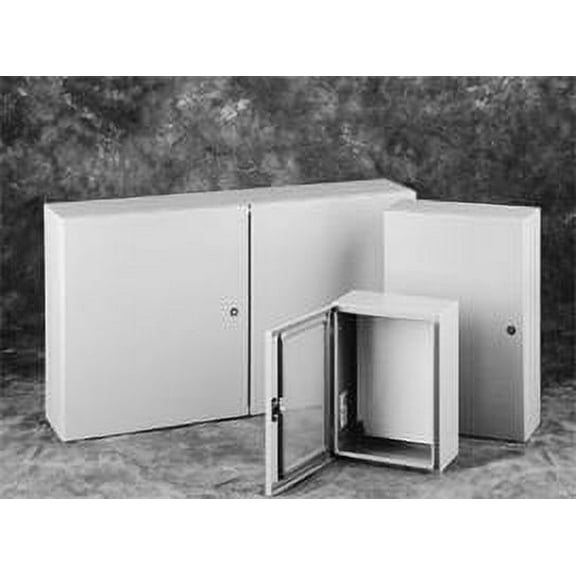 Hoffman CSD12126 Wall-Mount Enclosure, NEMA 4/12, Steel, 12.00" x 12.00" x 6.00", Gray
