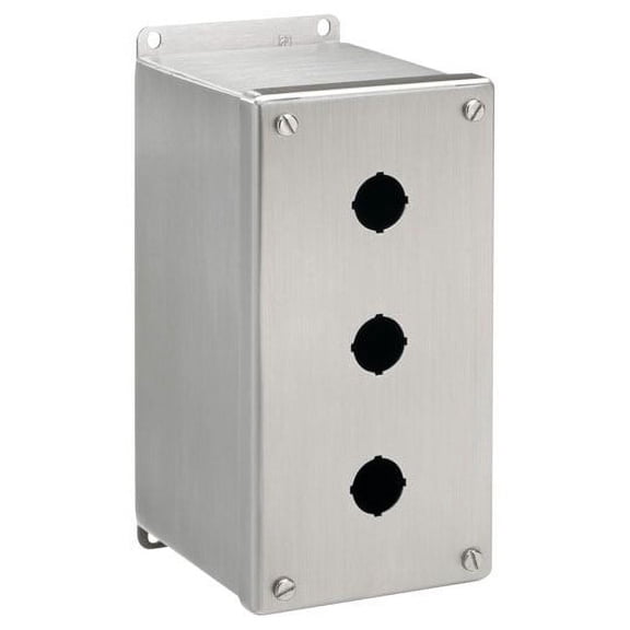 Hoffman E1PBXSS, 4"" x 4.75"" x 4"", 304 SS, One Hole, Pushbutton Enclosure, 1pc
