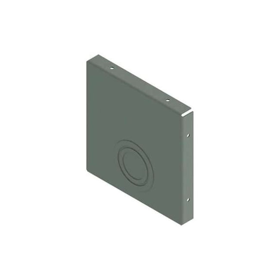 Hoffman F22GCP Wireway, Closure Plate with Knockouts, NEMA 1, Steel, Gray
