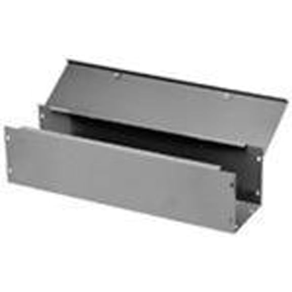 Hoffman F66G96 Wireway, Type 1, Hinged-Cover, 6" x 6" x 96", Steel, Gray, No KOs
