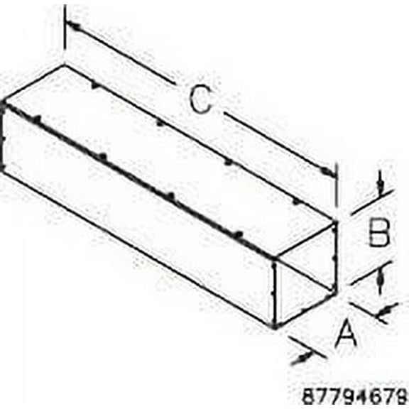Hoffman F66T112GVP Wireway, NEMA 1, Straight Section, Flat Cover, Galvanized, 6.00" x 6.00" x 12.00", Gray