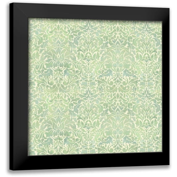 Hoffman, Katia 12x12 Black Modern Framed Museum Art Print Titled - Downton Damask II
