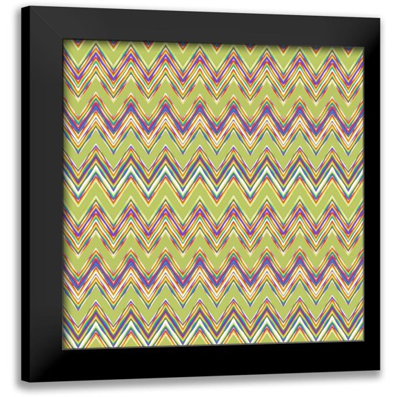 Hoffman, Katia 20x20 Black Modern Framed Museum Art Print Titled - Chevron Waves V
