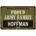 thumbnail image 1 of Hoffman Proud Army Family Sign Gift 8x12 Metal Sign 108120023195, 1 of 1
