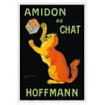 thumbnail image 1 of Hoffmann Starch (Amidon Au Chat) - Playful Cat - Vintage France Advertising Poster by Leonetto Cappiello c.1903 - Master Art Print (Unframed) 13in x 19in, 1 of 4