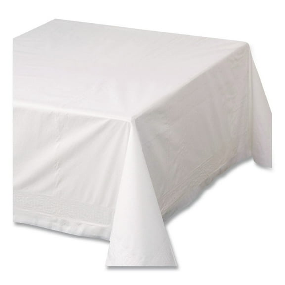 Hoffmaster 210066 72 in. x 72 in. Tissue/Poly Tablecovers - White (25/Carton)