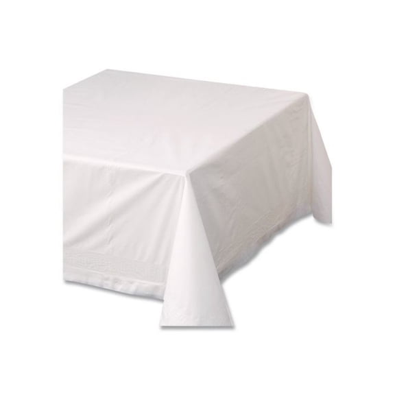 Hoffmaster Tissue/Poly Tablecovers, 72" x 72", White, 25/Carton