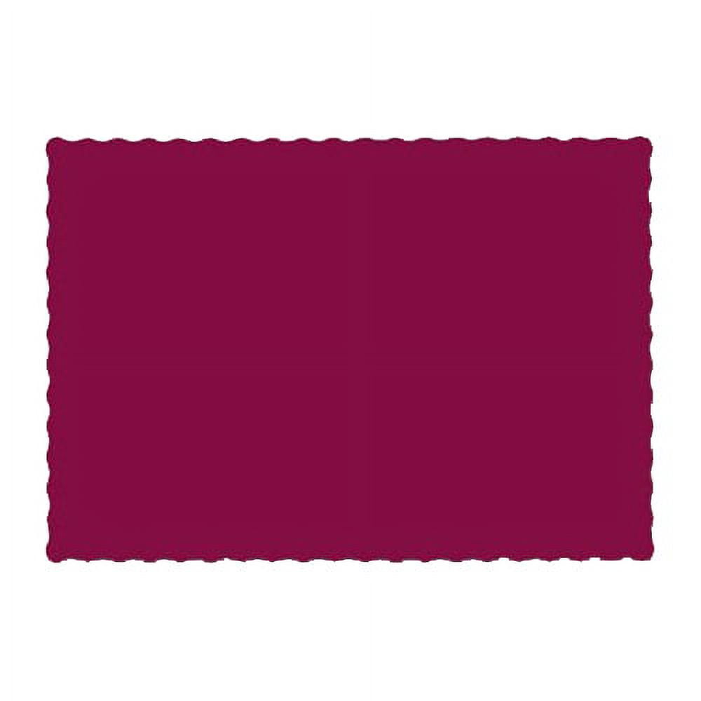 Hoffmaster 310524 10" x 14" Burgundy Colored Paper Placemat with