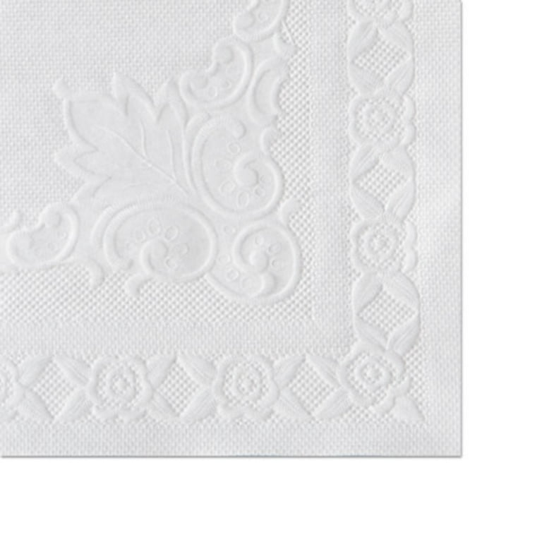 Knurl Embossed Scalloped Edge Placemats, 9.5 x 13.5, White, 1,000/Carton Knurl Embossed Scalloped Edge Placemats, 9.5 x 13.5, White, 1,000/Carton