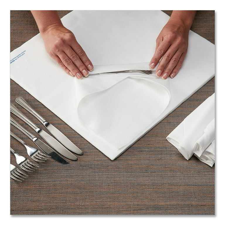 Airlaid Flat Pack Napkins, 1 Ply, 15.5 x 15.5, White, 1,000/Carton Airlaid Flat Pack Napkins, 1 Ply, 15.5 x 15.5, White, 1,000/Carton