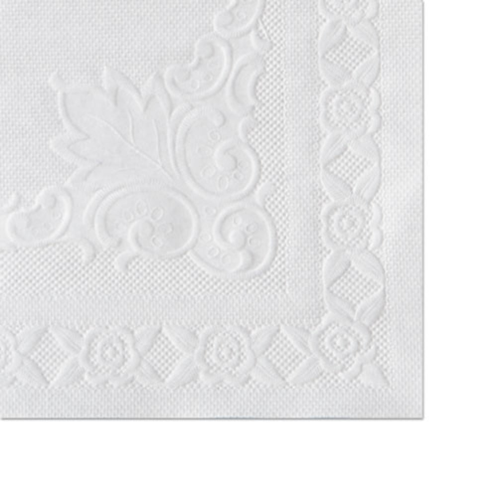 Hoffmaster Classic Embossed Straight Edge Placemats, 10 x 14, White,  1,000/Carton (601SE1014)