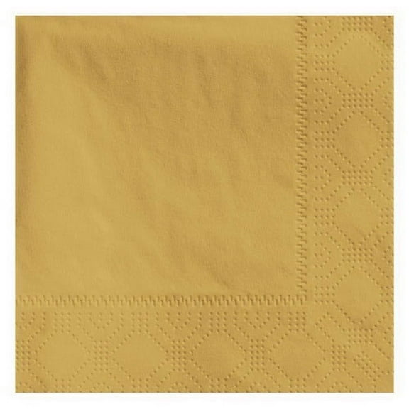 Hoffmaster Decorator Paper Beverage Napkin D45 Glittering Gold, 9.5" Length x 9.5" Width | 250/Pack, 4 Pack/Case