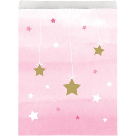 Hoffmaster Gold Star 1st Birthday Party Bags, 10 Count