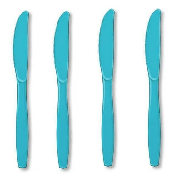 Hoffmaster Group 010618 Premium Plastic Knives, Bermuda Blue - 24 per Case - Case of 12