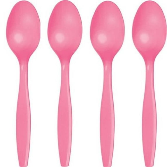 Hoffmaster Group 011349 Premium Plastic Spoons, Candy Pink - 24 per Case - Case of 12