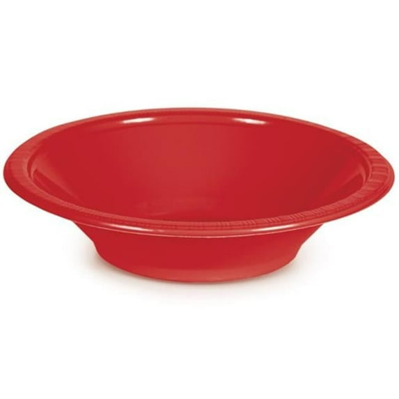 Hoffmaster Group 28103151 12 oz Plastic Bowl, Classic Red - 20 per Case - Case of 12