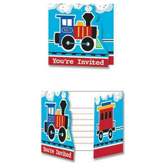 Hoffmaster Group 324346 All Aboard Invitation Gatefold, Pack of 6 - 8 Per Pack