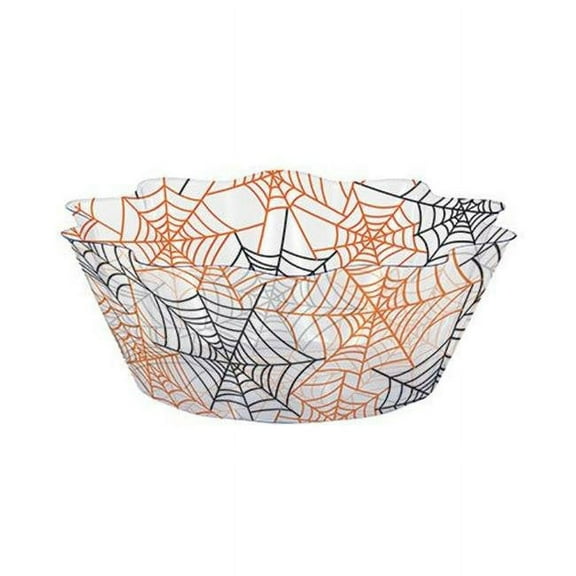 Hoffmaster Group 324368 Decor Spiderwebs Fluted Bowl, Pack of 12