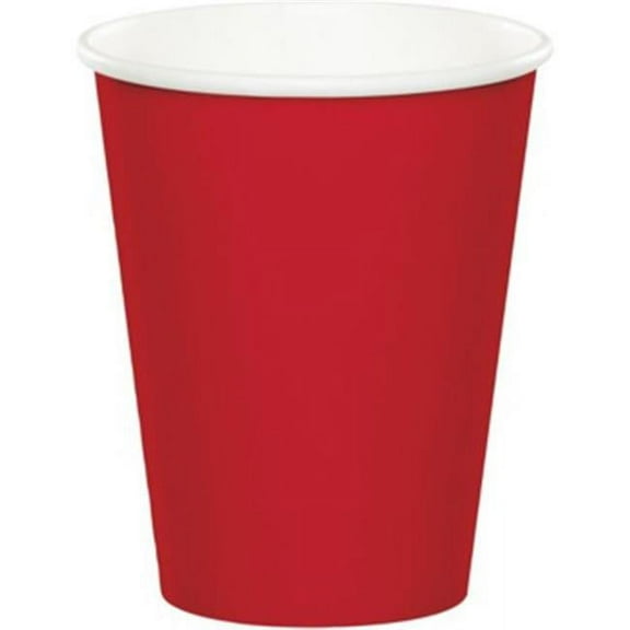 Hoffmaster Group 561031B 9 oz Hot & Cold Cups, Classic Red - 24 per Case - Case of 10