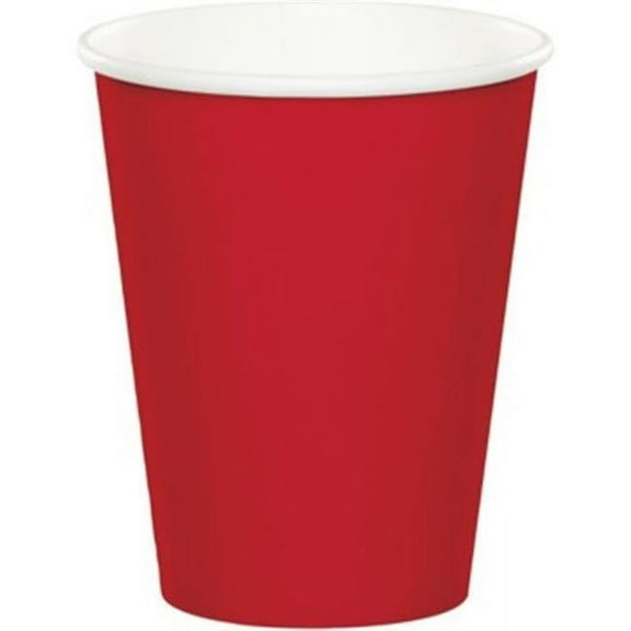 Hoffmaster Group 563548 9 oz Hot & Cold Cups, Classic Red - 8 per Case - Case of 12