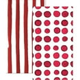 thumbnail image 1 of Hoffmaster Group 931531 Elise Garnet Dots & Stripes 3 Ply Guest Towels - 16 per Case - Case of 12, 1 of 1