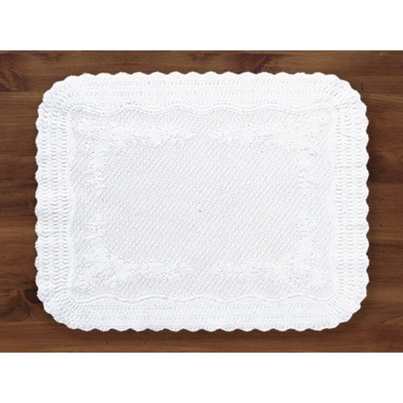 Hoffmaster 410202 Scalloped Edge Traymat, Bond Paper, White, 19.13 X 14, 1,000/carton