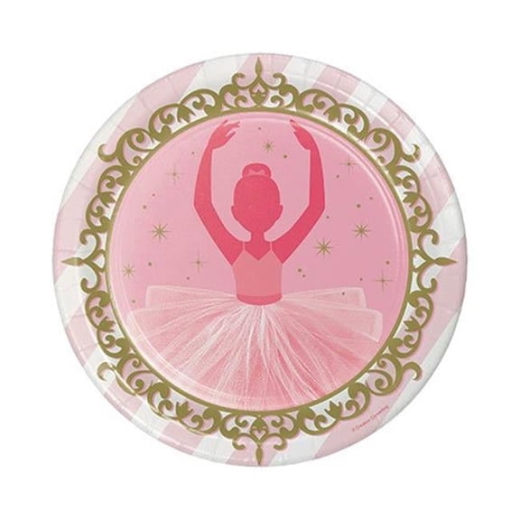 Hoffmaster Pink Round Paper Party Supply Sets, (8 Pieces) 8.87"