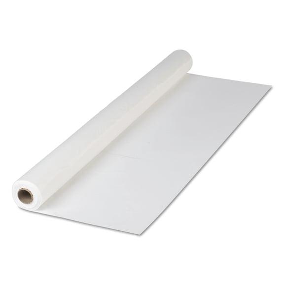 Hoffmaster Plastic Roll Tablecover, 40" x 300 ft, White