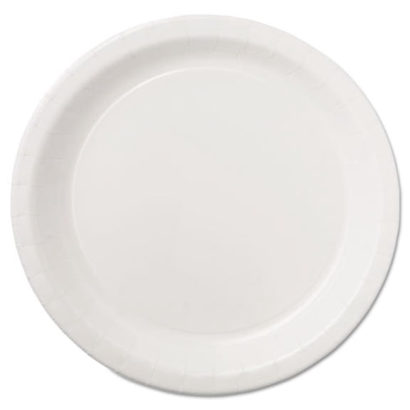 Hoffmaster White Coated Paper Lunch Plates, 9", 500 Count